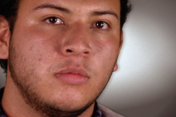 close-up of a latino teen